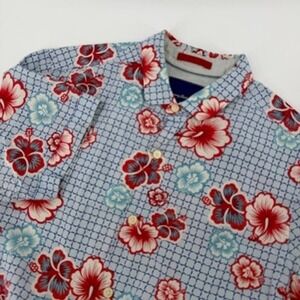 Tommy Bahama Island Modern‎ Fit Medium Mens Floral Silk Cotton Button Up Shirt